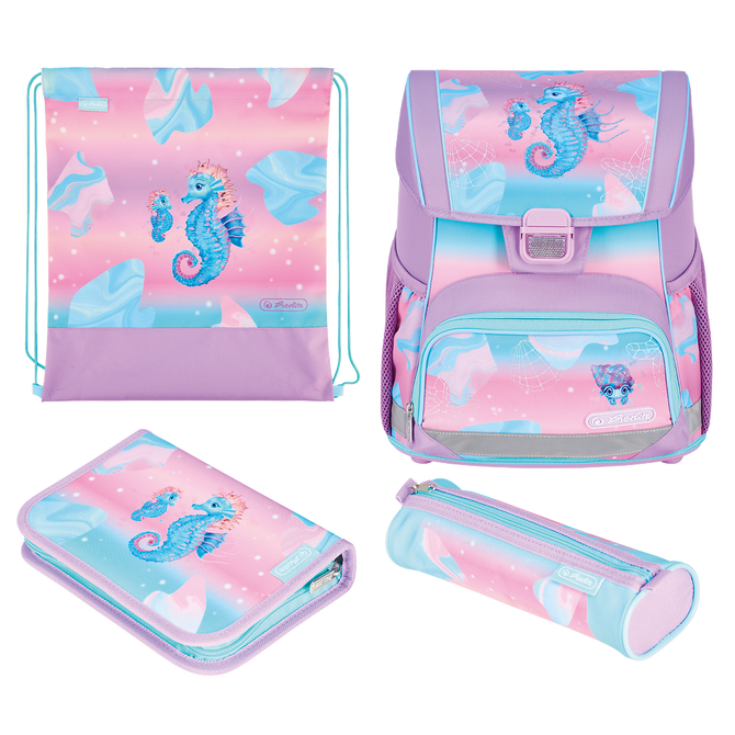 Zestaw tornister plecak szkolny Loop Plus konik morski Ocean Lights HERLITZ
