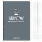 Zeszyt A5 60k kratka informatyka przedmiotowy soft touch HERLITZ