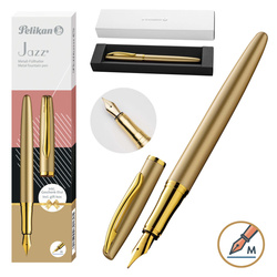 Pióro wieczne Jazz Noble Elegance M P36 pudełko prezent złote Gold PELIKAN