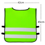 Kamizelka odblaskowa ostrzegawcza zielona dzieci przedszkolak 42x45cm 10szt