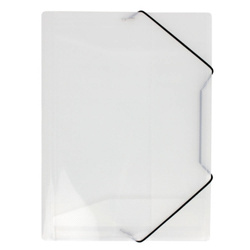 Teczka rysunkowa z gumką A4 plastikowa PP przezroczysta BIURFOL