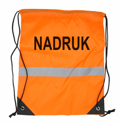 Worek odblaskowy szkolny z nadrukiem logo napis