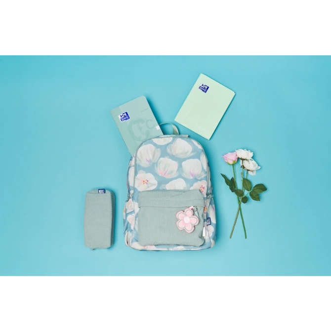 Plecak szkolny młodzieżowy miętowy kwiatki 26l Bloom OXFORD