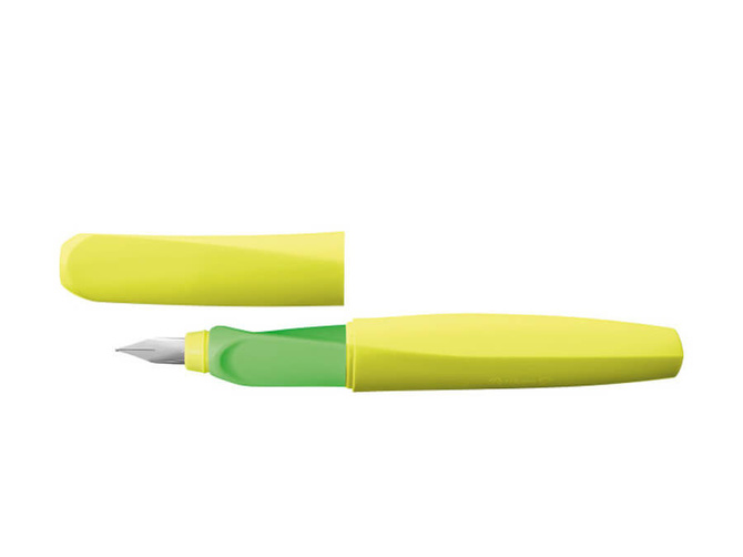 Pióro wieczne Twist dla dzieci prawo/lewo żołte zielone Neon Yellow PELIKAN