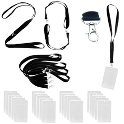 Identyfikator pionowy holder A7 kieszonka 81x110mm +smycz 90cm x 20kpl