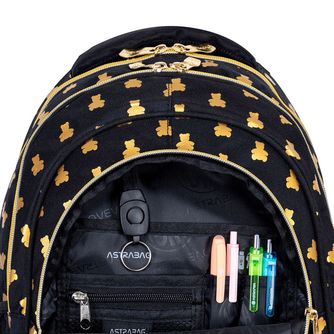 Plecak szkolny złote misie Golden Teddy AB330 3 komorowy 20l ASTRABAG