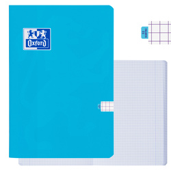 Zeszyt A4 32 kartki w kratkę z marginesem 99,4µm soft touch niebiesk OXFORD