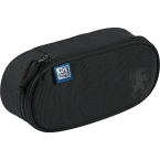 Piórnik kosmetyczka etui usztywniany z klapką czarny SCHOOL OXFORD