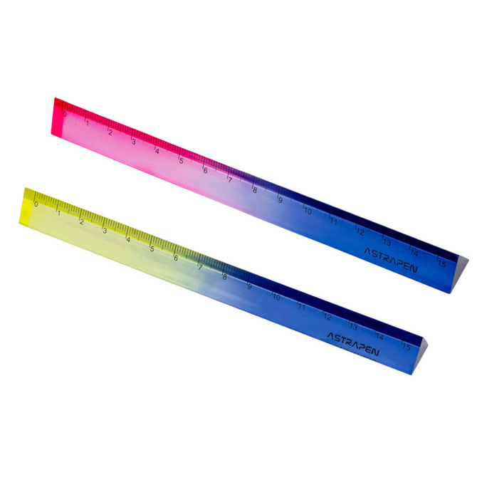 Linijka trójkątna 15cm o trójkątnym przekroju Neon ASTRA
