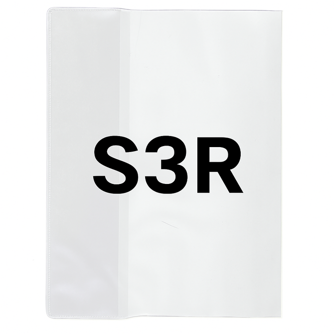 Okładka S3R regulowana 28,7cm x 40,8-44cm przezroczysta krystaliczna