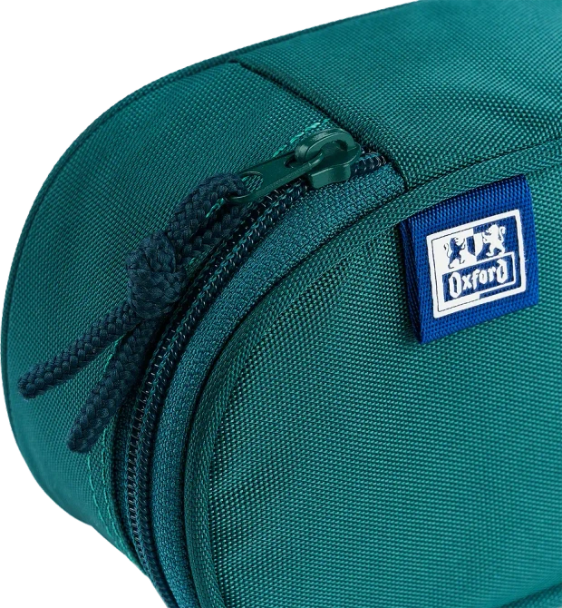 Piórnik kosmetyczka etui usztywniany z klapką zielony SCHOOL OXFORD
