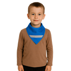 Chusta odblaskowa bandana z pasem odblaskowym dzieci 45x45x66cm niebieska