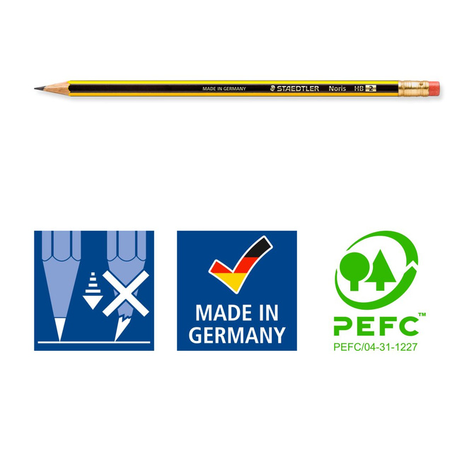 Ołówek drewniany HB z gumką Noris STAEDTLER