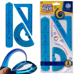 Zestaw geometryczny elastyczny gumowy Flexi 3el ASTRA