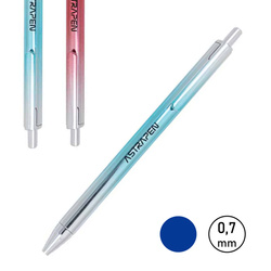 Długopis automatyczny niebieski 0,7 mm holo metaliczny ASTRA