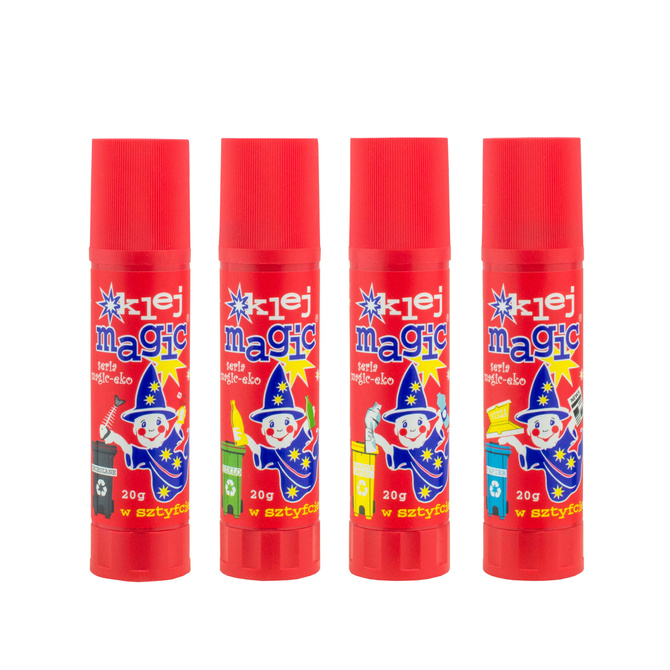 Klej MAGIC Magiczny w sztyfcie 20g EKO szkolny biurowy mocny KAMABEN 4szt