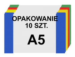 Zestaw okładka A5 na zeszyt zeszytowa przezroczysta krystaliczna 10szt