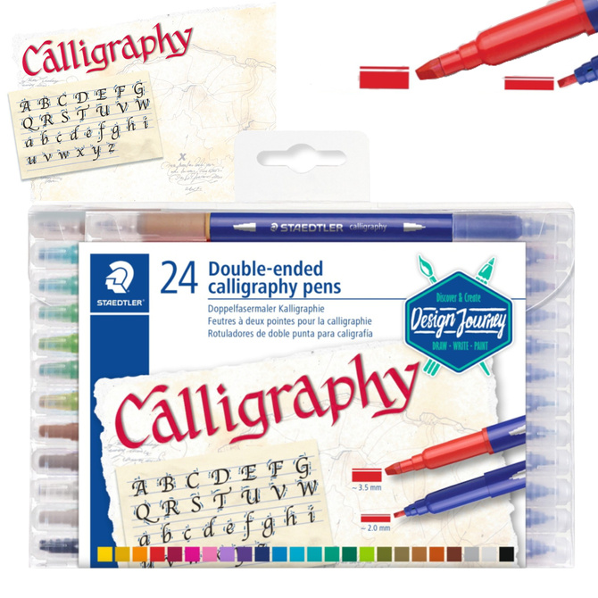 Mazaki pisaki dwustronne kaligrafii 3.5/ 2mm 24szt Design Journey STAEDTLER