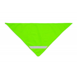 Chusta odblaskowa bandana z pasem odblaskowym dla dzieci 45x45x66cm zielona