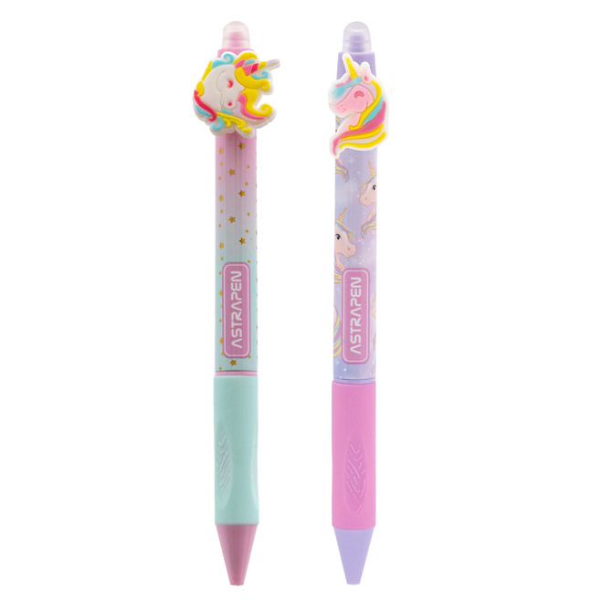 Długopis ścieralny wymazywalny automatyczny UNICORN 0,5mm 2szt ASTRA