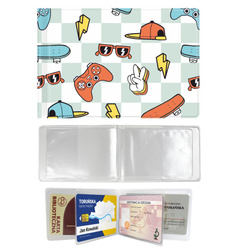 Okładka etui na plastikową legitymację e-legitymację szkolną dokumenty ID-1