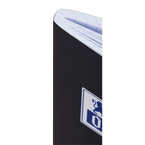 Zeszyt A5 60 kartek w kratkę z marginesem 99,4µm anti-scratch czarny OXFORD