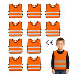 Kamizelka odblaskowa ostrzegawcza dla dzieci przedszkolaków 42x45cm 10szt