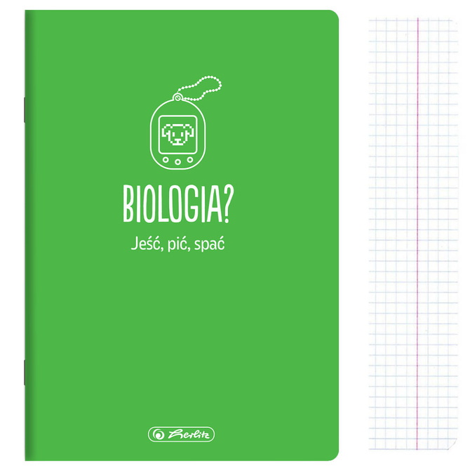 Zeszyt A5 60k kratka biologia przedmiotowy soft touch HERLITZ