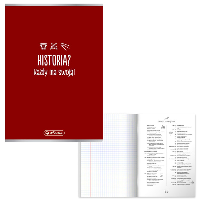 Zestaw zeszyt przedmiotowy klasa 8 10x A5 60k soft touch HERLITZ