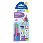 Ołówek Griffix 2 do nauki pisania Leworęczny +3 wkłady Lovely Pink PELIKAN