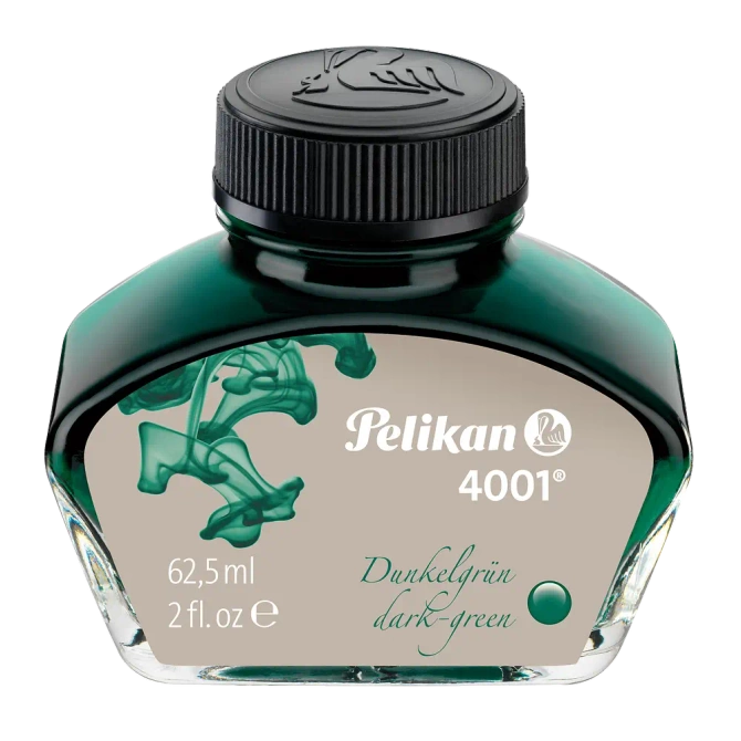 Atrament 4001 do pióra wiecznego 62,5ml ciemnozielon PELIKAN