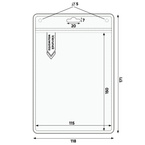 Identyfikator pionowy holder A6 przezroczysty targowy 115x150mm + smycz