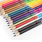 Kredki ołówkowe dwustronne trójkątne 24/48 kolorów +temperówka BAMBINO