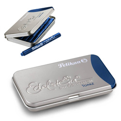 Naboje wkłady pióra wiecznego długie Edelstein Topaz niebieski 6szt PELIKAN