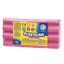 Plastelina szkolna modelarska duża 1kg j.róż ASTRA
