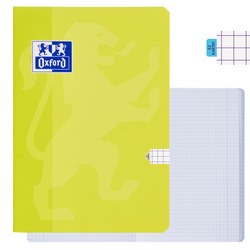 Zeszyt A4 32 kartki w kratkę z marginesem 99,4µm soft touch żółty OXFORD