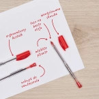 Długopis czerwony z uchwytem do zawieszenia Hang Stick K86 1mm PELIKAN