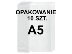 Zestaw okładka A5 na zeszyt zeszytowa przezroczysta krystaliczna 10szt