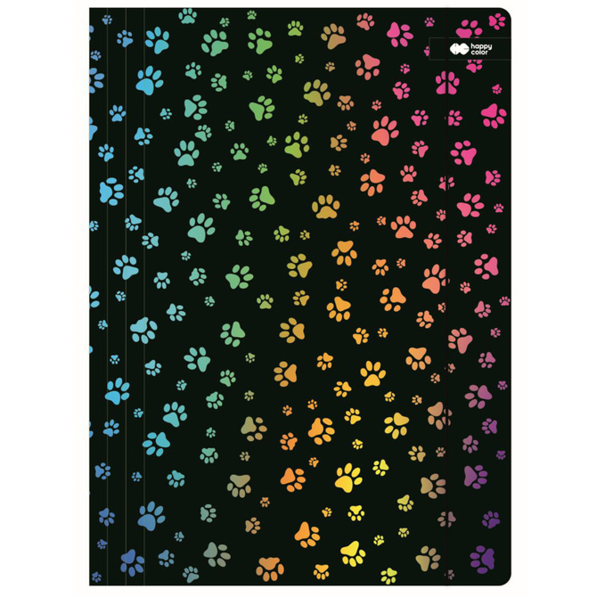 Teczka rysunkowa kartonowa z gumką A4 24x31cm łapki koty MIAOW HAPPY COLOR
