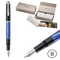 Pióro wieczne Classic M205 B Blue Marbled na prezent premium FWI PELIKAN