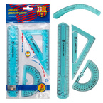 Zestaw geometryczny elastyczny linijka kątomierz ekierka FC Barcelona ASTRA