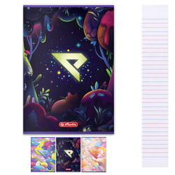 Zeszyt A5 32 kartki podwójna linia kolorowa 3linie 70g/m2 Ekipa HERLITZ