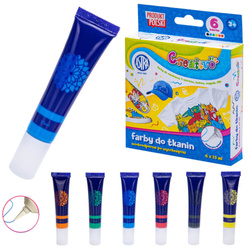 Farby do malowania tkaninach tkanin ubrań 6x15ml ASTRA