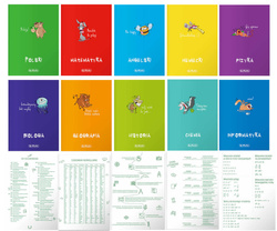 Zestaw zeszyt przedmiotowy klasa 8 10x A5 60k z okładką PP