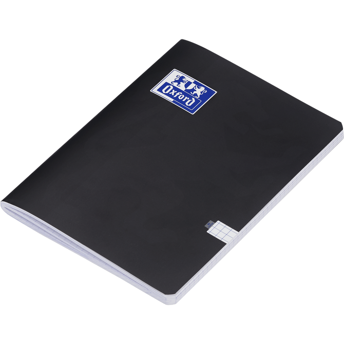 Zeszyt A5 60 kartek w kratkę z marginesem 99,4µm anti-scratch czarny OXFORD