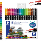 Flamastry dwustronne wodoodporne permanentne 18kol Design Journey STAEDTLER