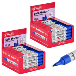 Mazak permanentny wodoodporny niebieski Colli-Marker 100 sztuk HERLITZ