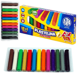 Plastelina miękka okrągła 13kol 12 + 1 złoty ASTRA