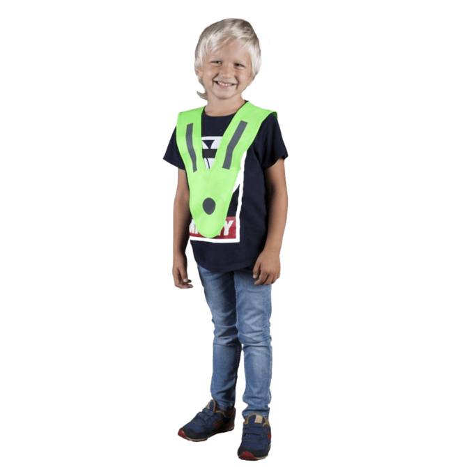 Szelki odblaskowe ostrzegawcze dla dzieci i młodzieży zielone