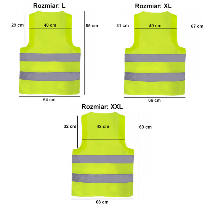 Kamizelka odblaskowa VEST2 BHP z nadrukiem logo